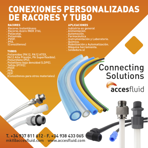 CONEXIONES PERSONALIZADAS DE RACORES Y TUBOS ACCESFLUID