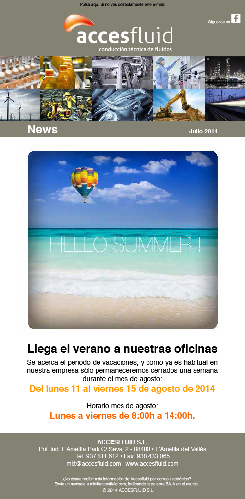 Llega el verano a nuestras oficinas